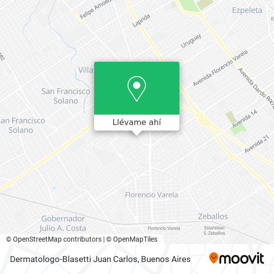 Mapa de Dermatologo-Blasetti Juan Carlos