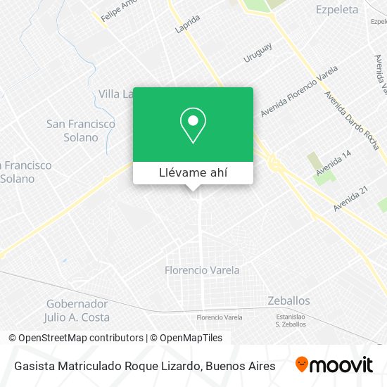 Mapa de Gasista Matriculado Roque Lizardo