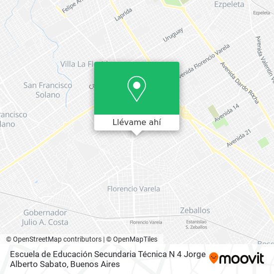 Mapa de Escuela de Educación Secundaria Técnica N 4 Jorge Alberto Sabato