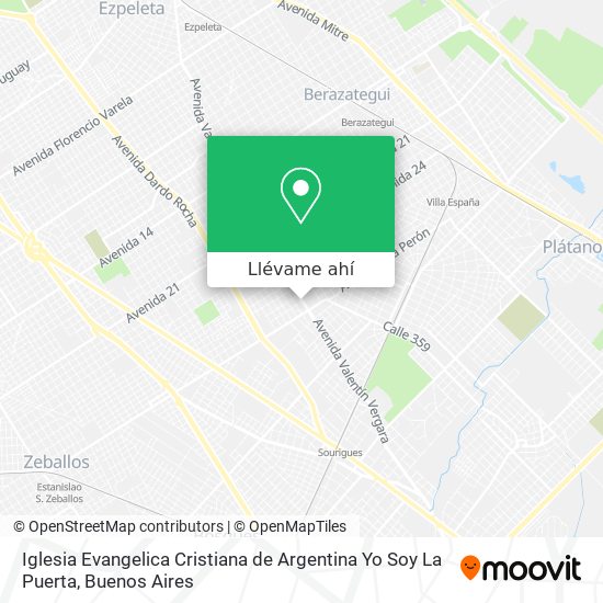 Mapa de Iglesia Evangelica Cristiana de Argentina Yo Soy La Puerta