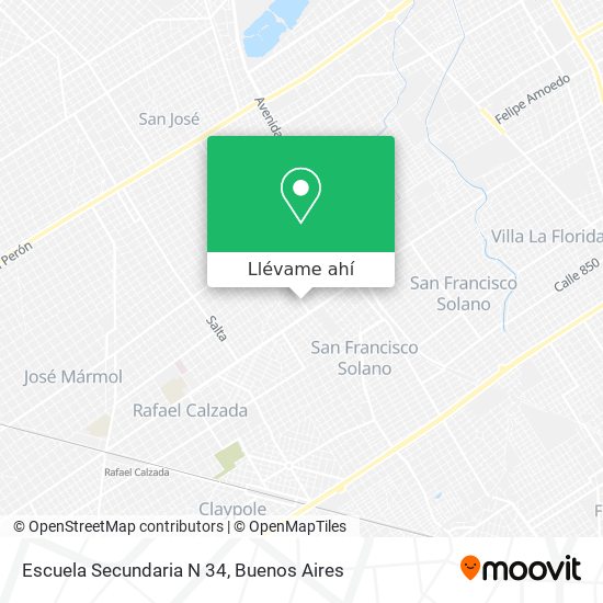 Mapa de Escuela Secundaria N 34