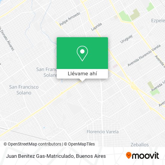 Mapa de Juan Benitez Gas-Matriculado