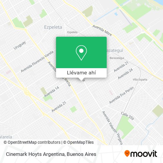 Mapa de Cinemark Hoyts Argentina