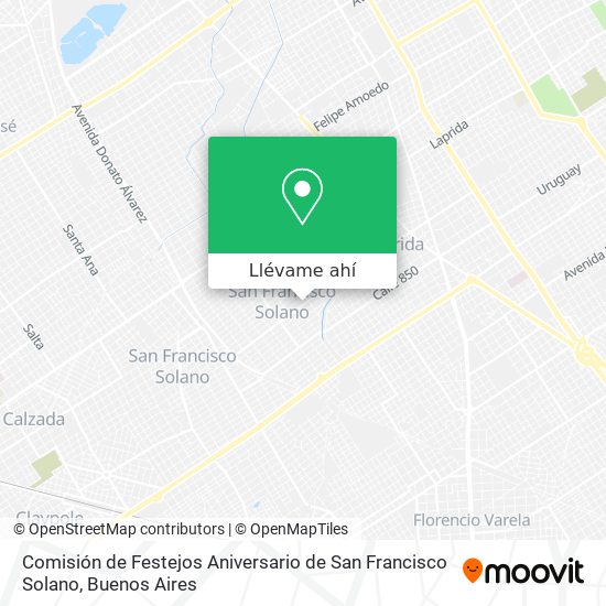 Mapa de Comisión de Festejos Aniversario de San Francisco Solano