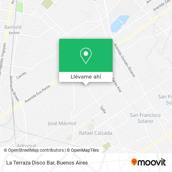 Mapa de La Terraza Disco Bar