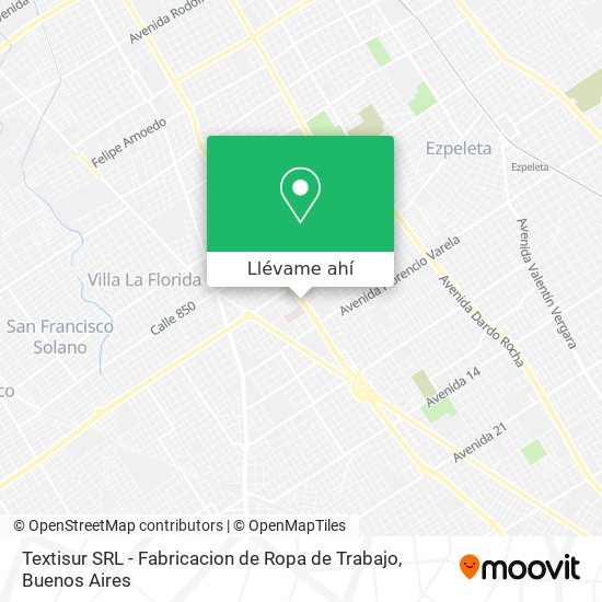 Mapa de Textisur SRL - Fabricacion de Ropa de Trabajo