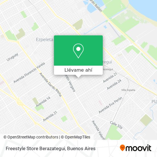 Mapa de Freestyle Store Berazategui