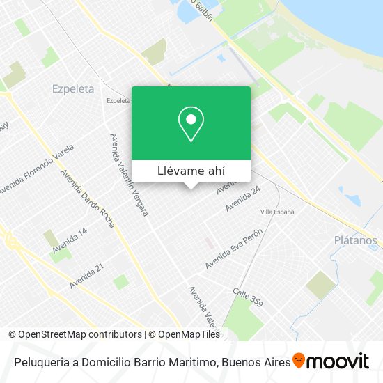 Mapa de Peluqueria a Domicilio Barrio Maritimo