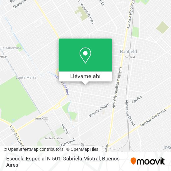 Mapa de Escuela Especial N 501 Gabriela Mistral