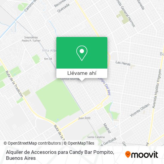 Mapa de Alquiler de Accesorios para Candy Bar Pompito