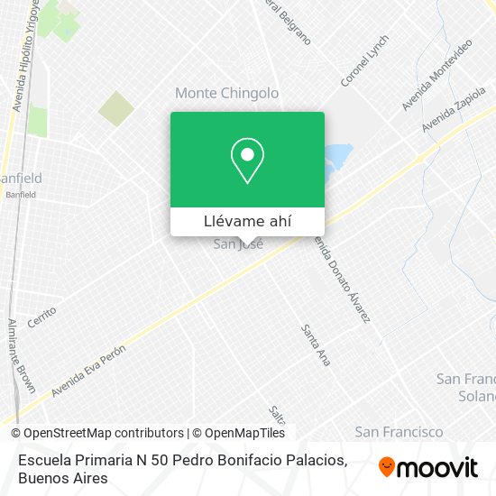 Mapa de Escuela Primaria N 50 Pedro Bonifacio Palacios