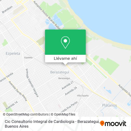 Mapa de Cic Consultorio Integral de Cardiología - Berazategui