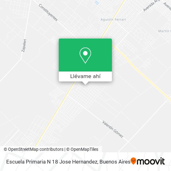 Mapa de Escuela Primaria N 18 Jose Hernandez