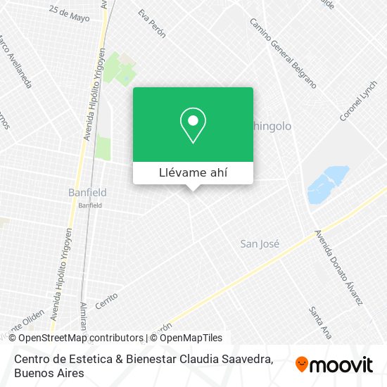 Mapa de Centro de Estetica & Bienestar Claudia Saavedra