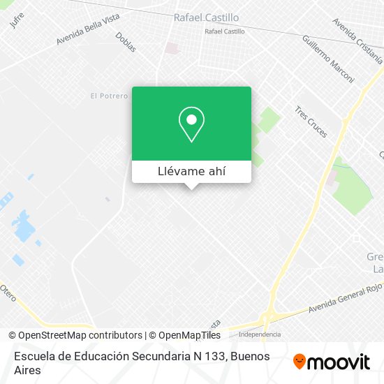 Mapa de Escuela de Educación Secundaria N 133