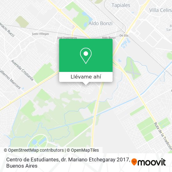 Mapa de Centro de Estudiantes, dr. Mariano Etchegaray 2017