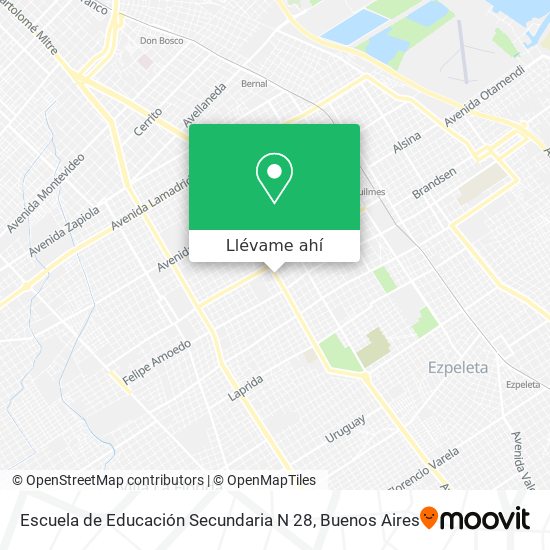 Mapa de Escuela de Educación Secundaria N 28