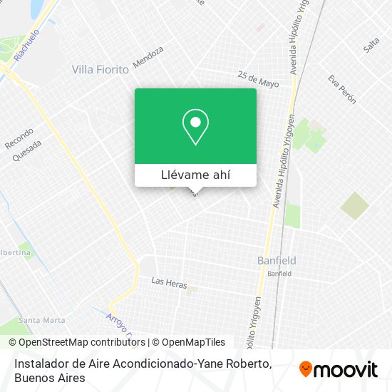 Mapa de Instalador de Aire Acondicionado-Yane Roberto