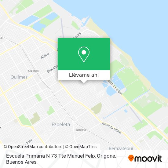 Mapa de Escuela Primaria N 73 Tte Manuel Felix Origone