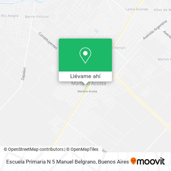 Mapa de Escuela Primaria N 5 Manuel Belgrano