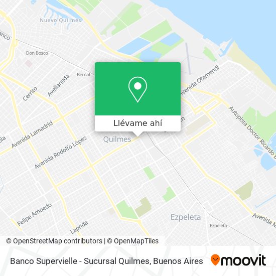 Mapa de Banco Supervielle - Sucursal Quilmes