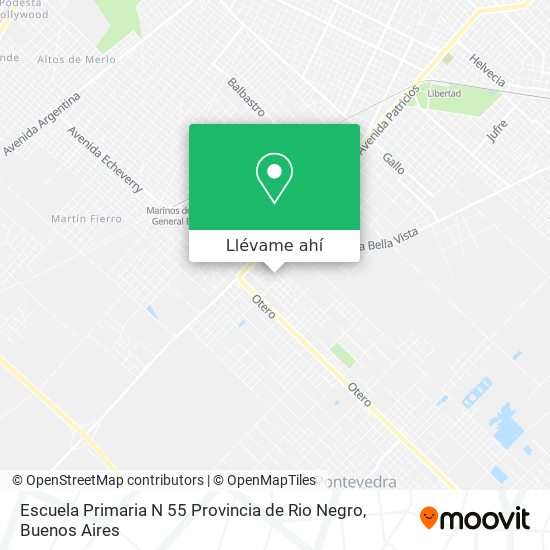 Mapa de Escuela Primaria N 55 Provincia de Rio Negro