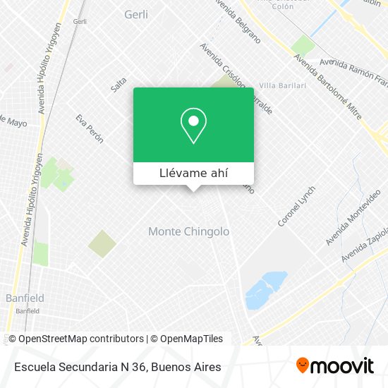 Mapa de Escuela Secundaria N 36