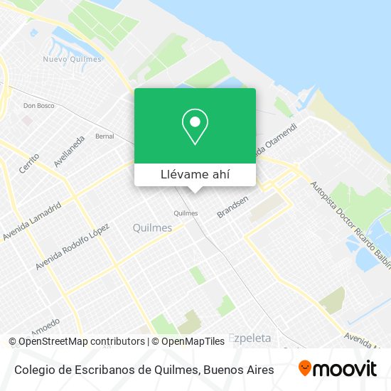 Mapa de Colegio de Escribanos de Quilmes