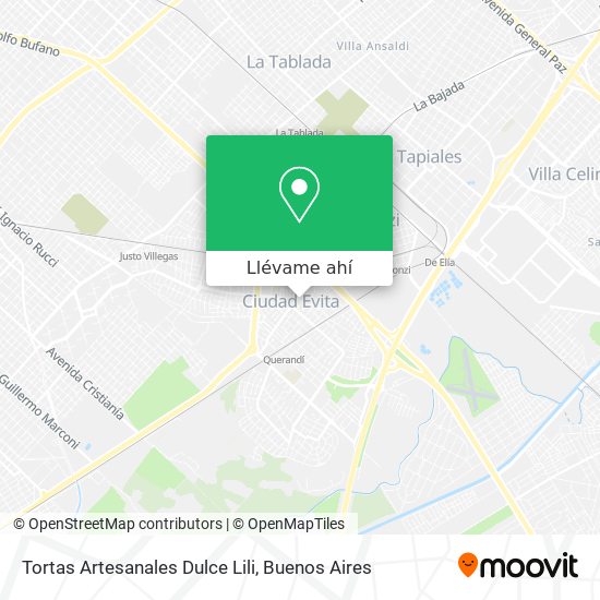 Mapa de Tortas Artesanales Dulce Lili