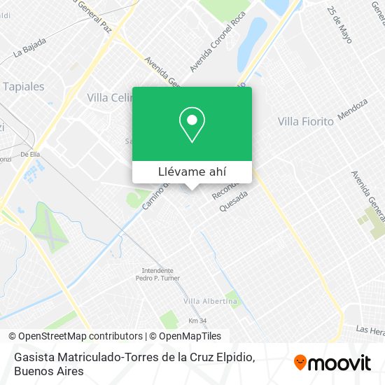 Mapa de Gasista Matriculado-Torres de la Cruz Elpidio