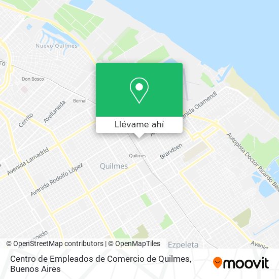 Mapa de Centro de Empleados de Comercio de Quilmes