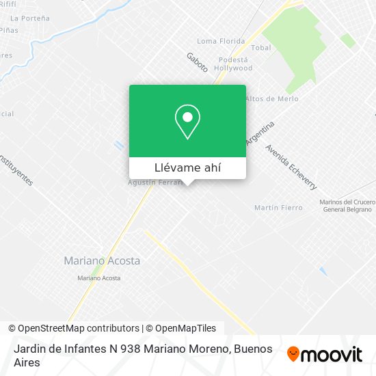 Mapa de Jardin de Infantes N 938 Mariano Moreno