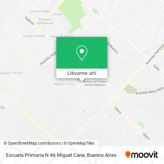 Mapa de Escuela Primaria N 46 Miguel Cane