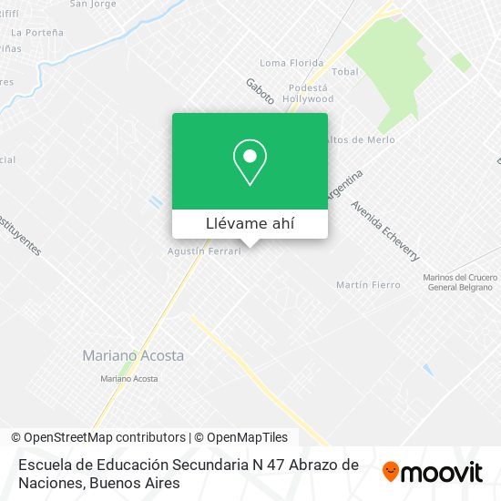 Mapa de Escuela de Educación Secundaria N 47 Abrazo de Naciones