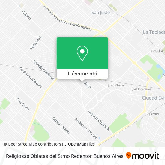 Mapa de Religiosas Oblatas del Stmo Redentor