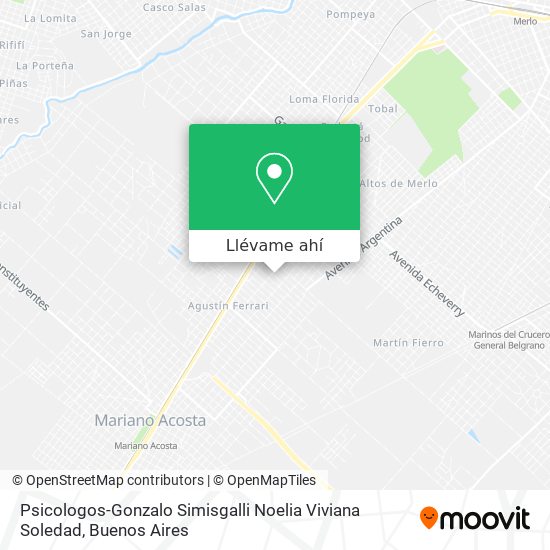 Mapa de Psicologos-Gonzalo Simisgalli Noelia Viviana Soledad