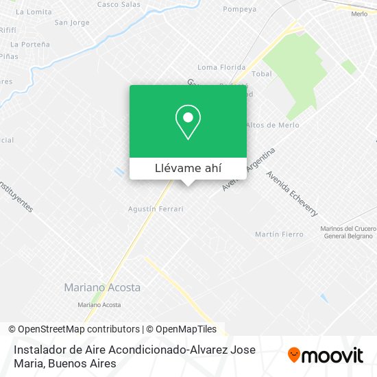 Mapa de Instalador de Aire Acondicionado-Alvarez Jose Maria