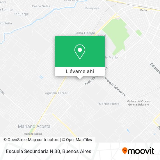 Mapa de Escuela Secundaria N 30