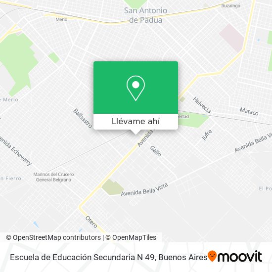 Mapa de Escuela de Educación Secundaria N 49