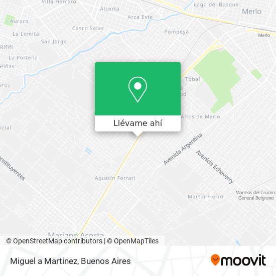 Mapa de Miguel a Martinez