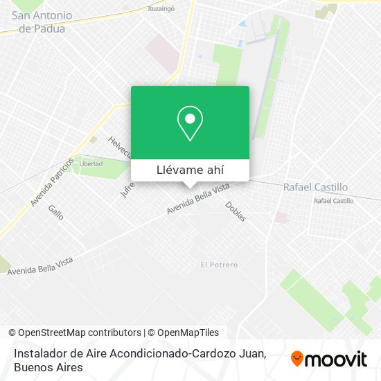 Mapa de Instalador de Aire Acondicionado-Cardozo Juan