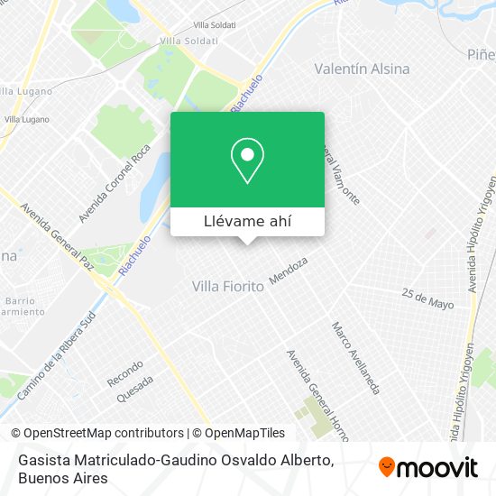 Mapa de Gasista Matriculado-Gaudino Osvaldo Alberto