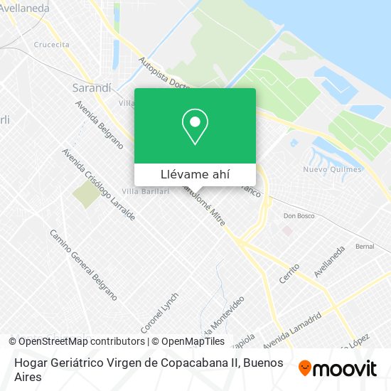 Mapa de Hogar Geriátrico Virgen de Copacabana II