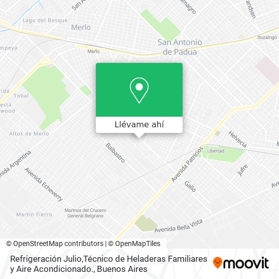 Mapa de Refrigeración Julio,Técnico de Heladeras Familiares y Aire Acondicionado.