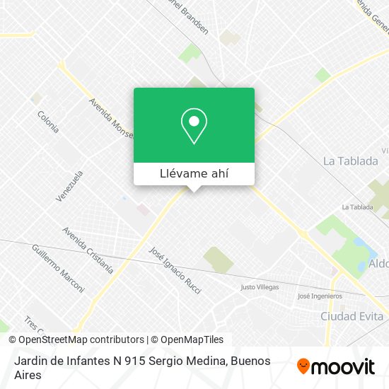 Mapa de Jardin de Infantes N 915 Sergio Medina