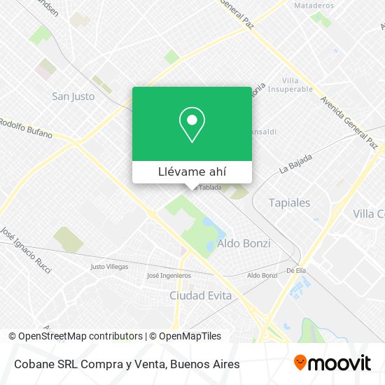 Mapa de Cobane SRL Compra y Venta