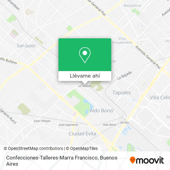 Mapa de Confecciones-Talleres-Marra Francisco