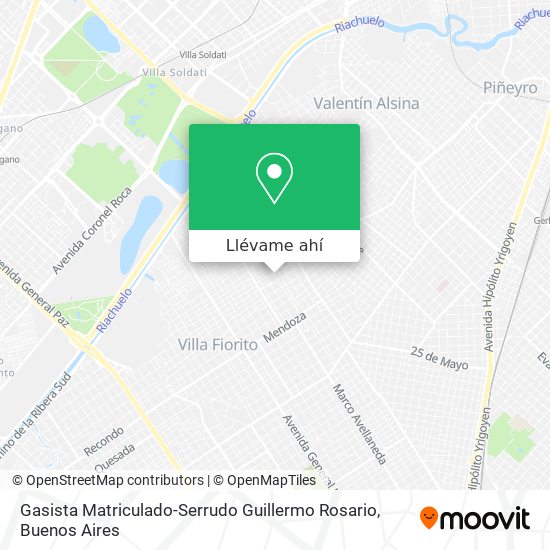 Mapa de Gasista Matriculado-Serrudo Guillermo Rosario