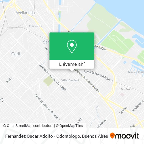 Mapa de Fernandez Oscar Adolfo - Odontologo