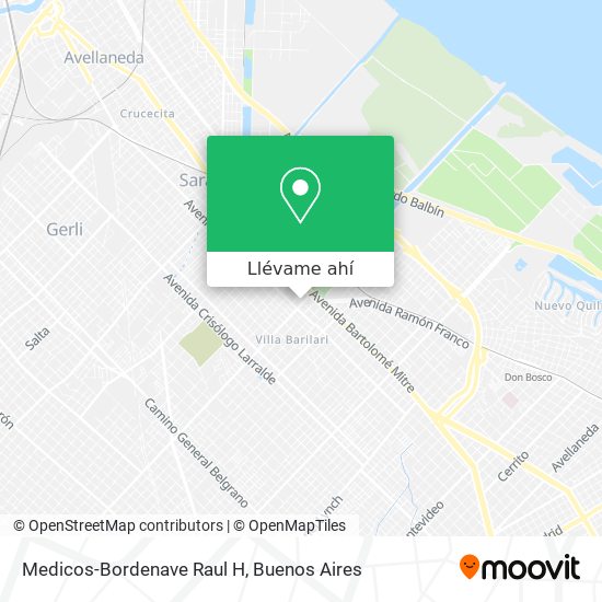 Mapa de Medicos-Bordenave Raul H